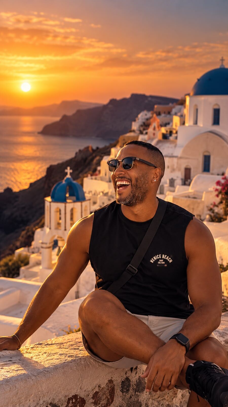 Rodrigo em Santorini